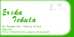 erika tekula business card